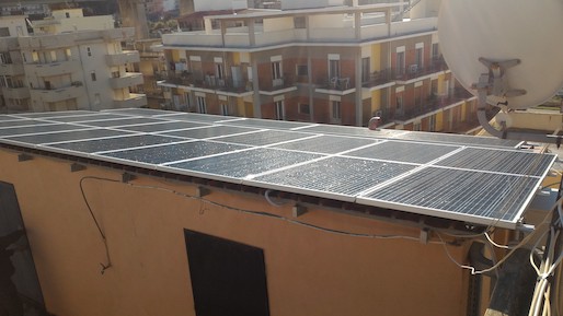 impianto fotovoltaico su tetto in coibentato-Reggio Calabria