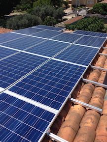 impianto fotovoltaico su tetto con tegole antiche realizzato a Rizziconi(RC)